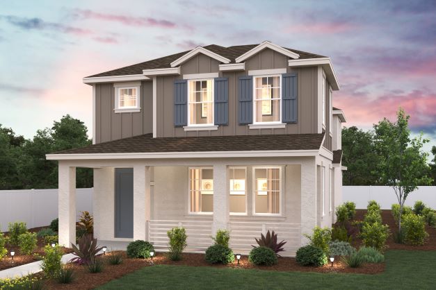 A house with a large front yard.