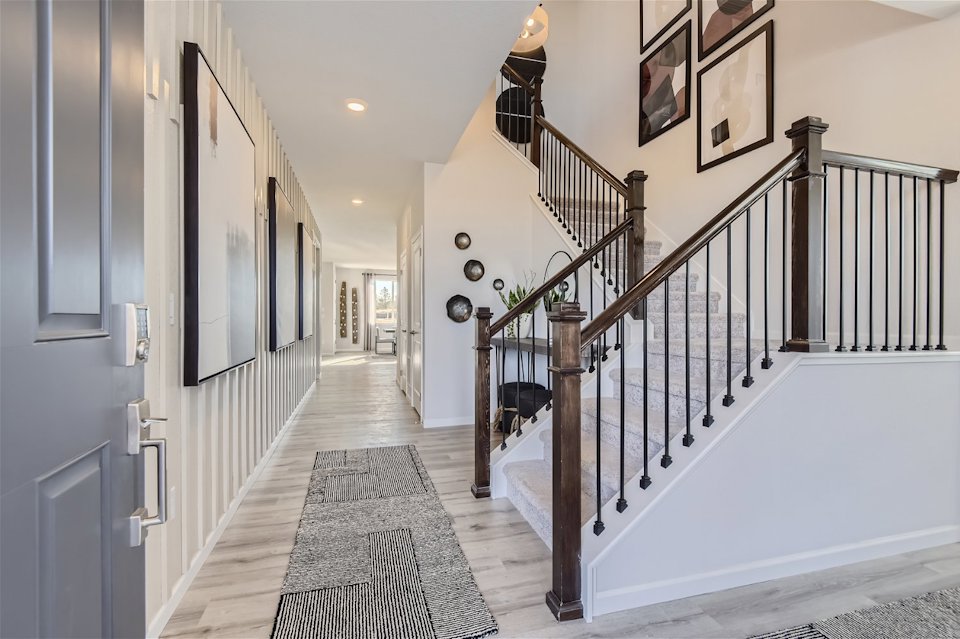 A staircase in a house.