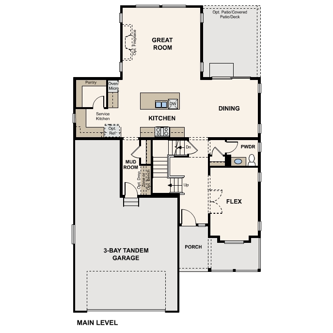 Diagram, engineering drawing. 2530 Floorplan. Main Level