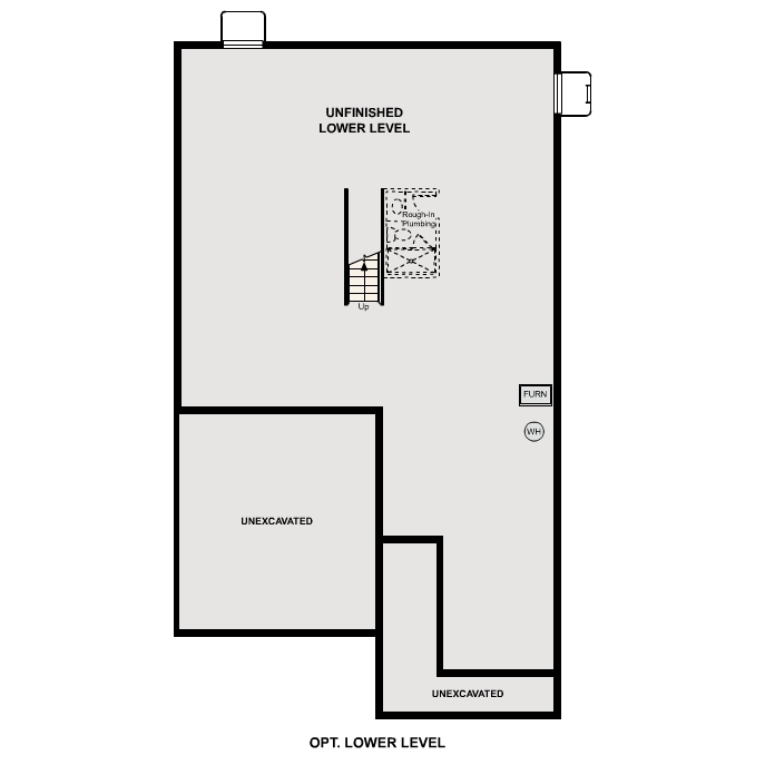 Diagram. Cumberland Floorplan, Basement Option