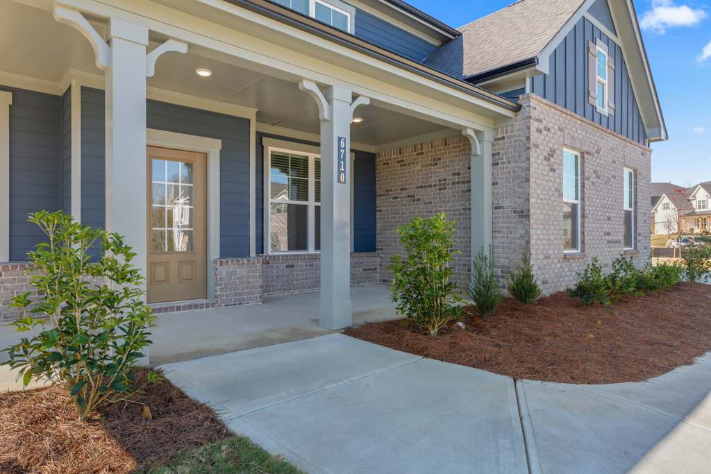 A house with a front yard.