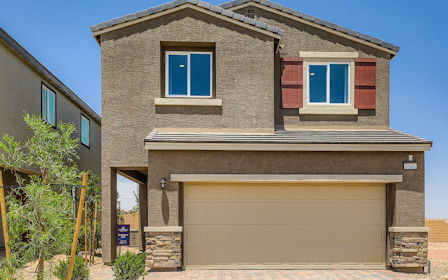 A house with a garage.