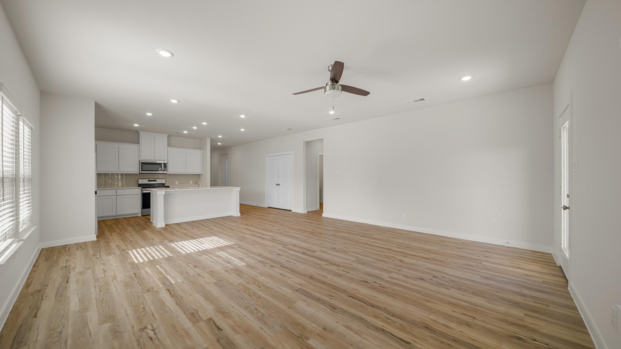 A large empty kitchen.
