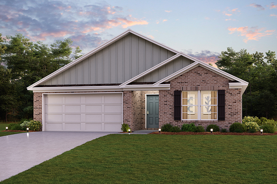 A house with a garage.