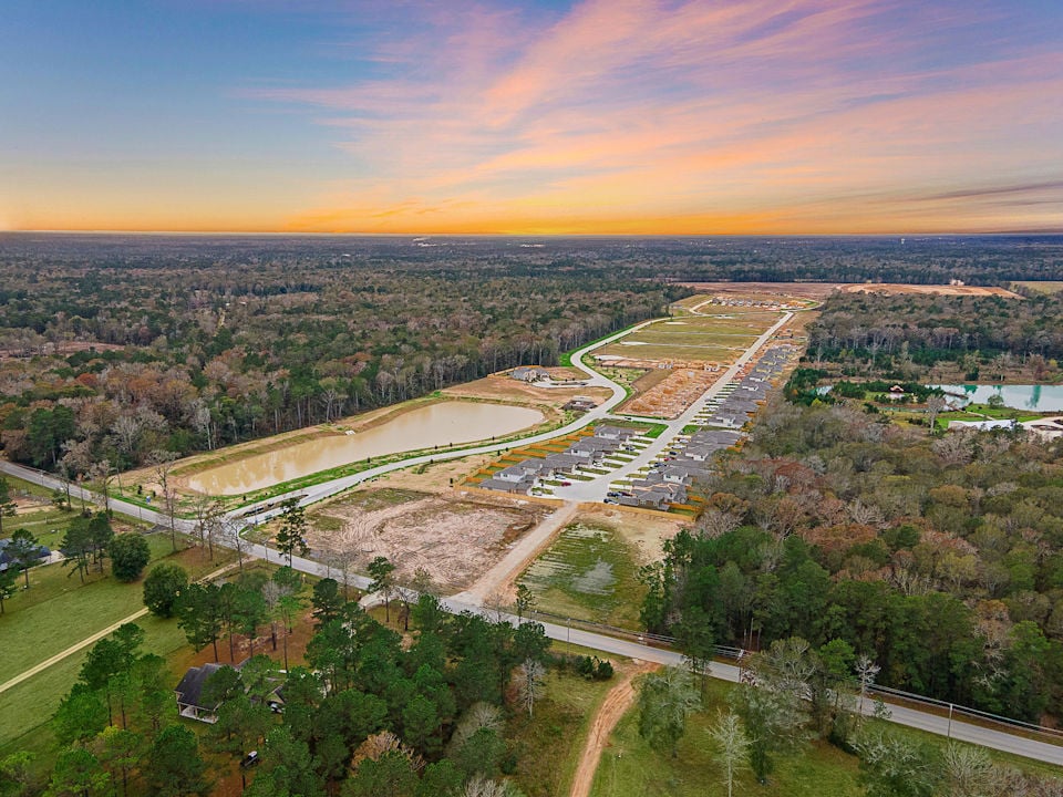 A river running through a city.