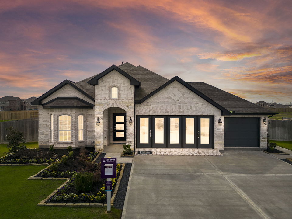 A house with a driveway.