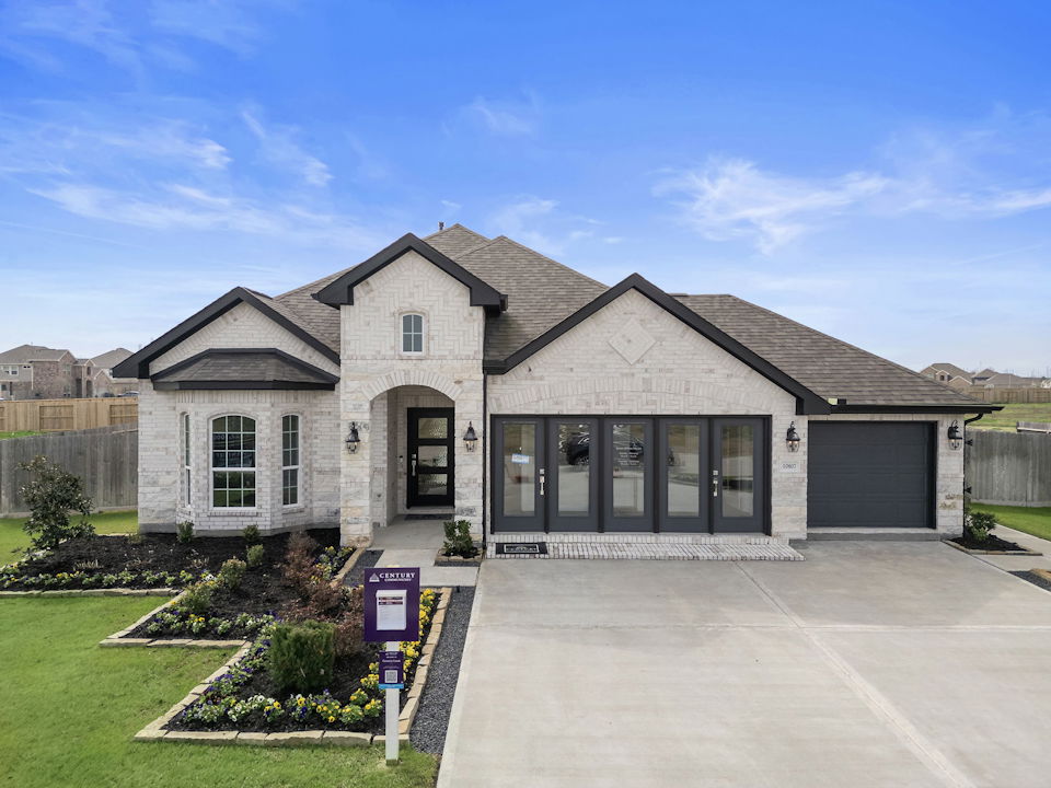 A house with a driveway.