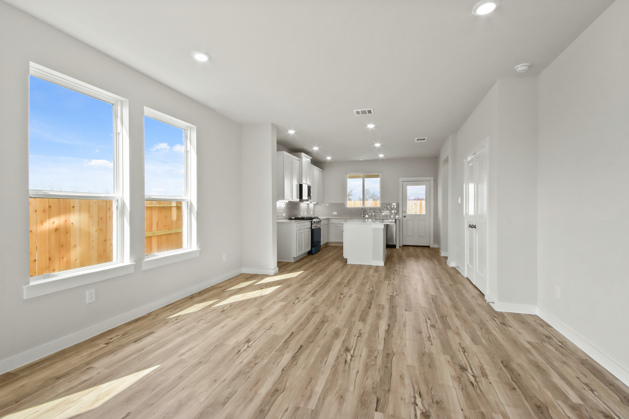 A large empty kitchen.