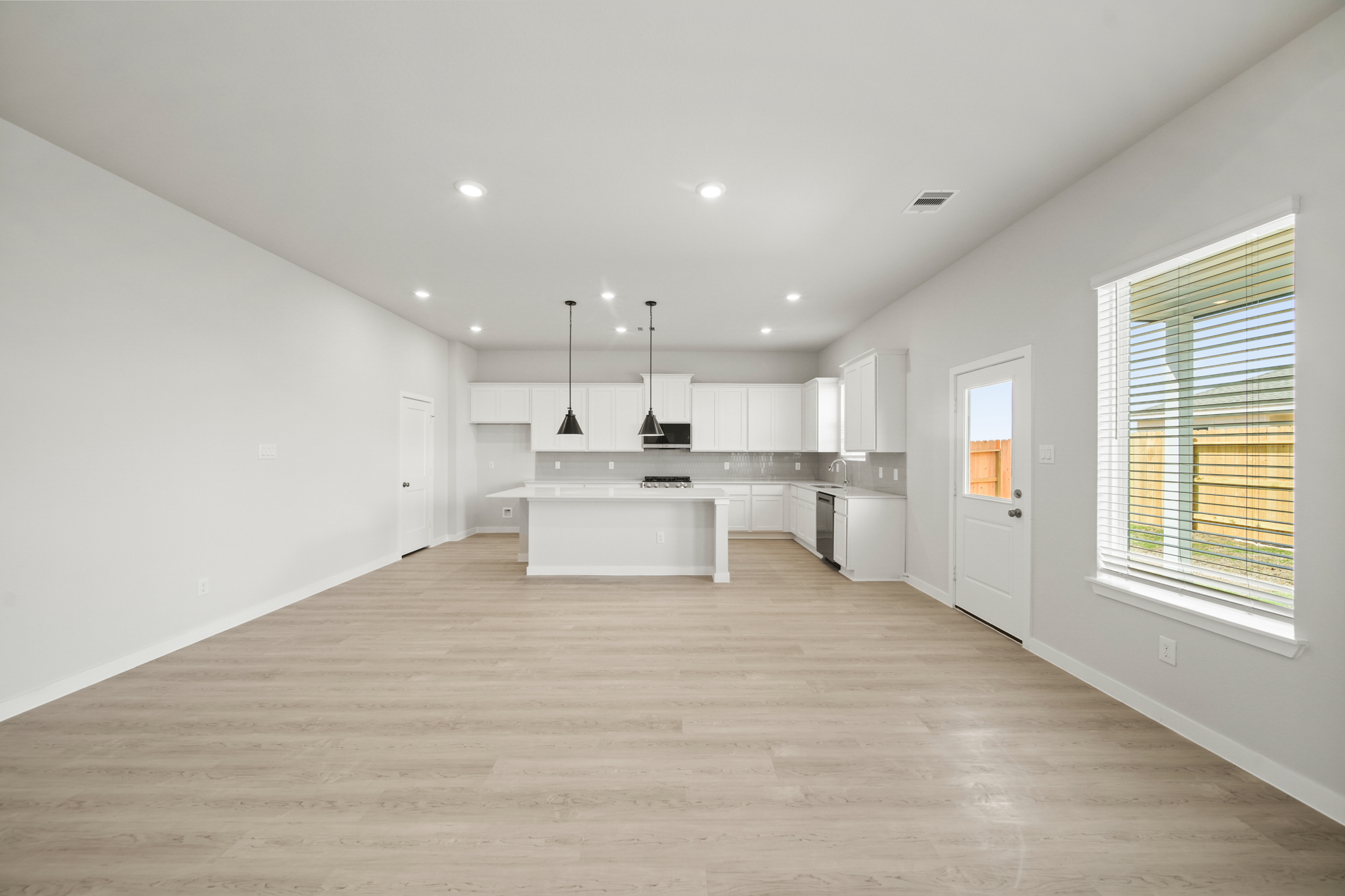 A large empty kitchen.