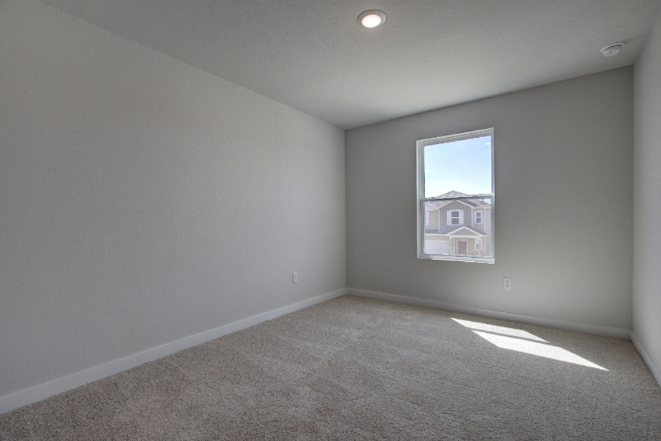 A room with a window.