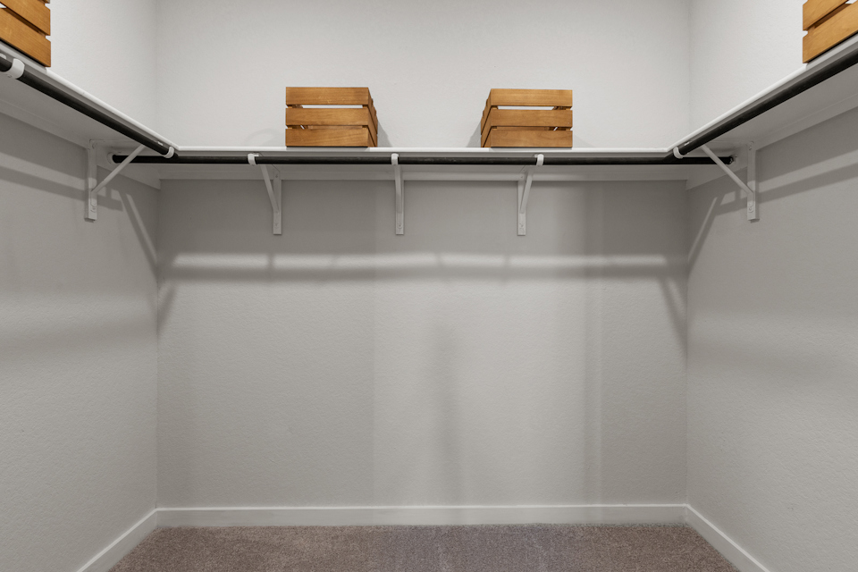 A shelf with a chair on it.