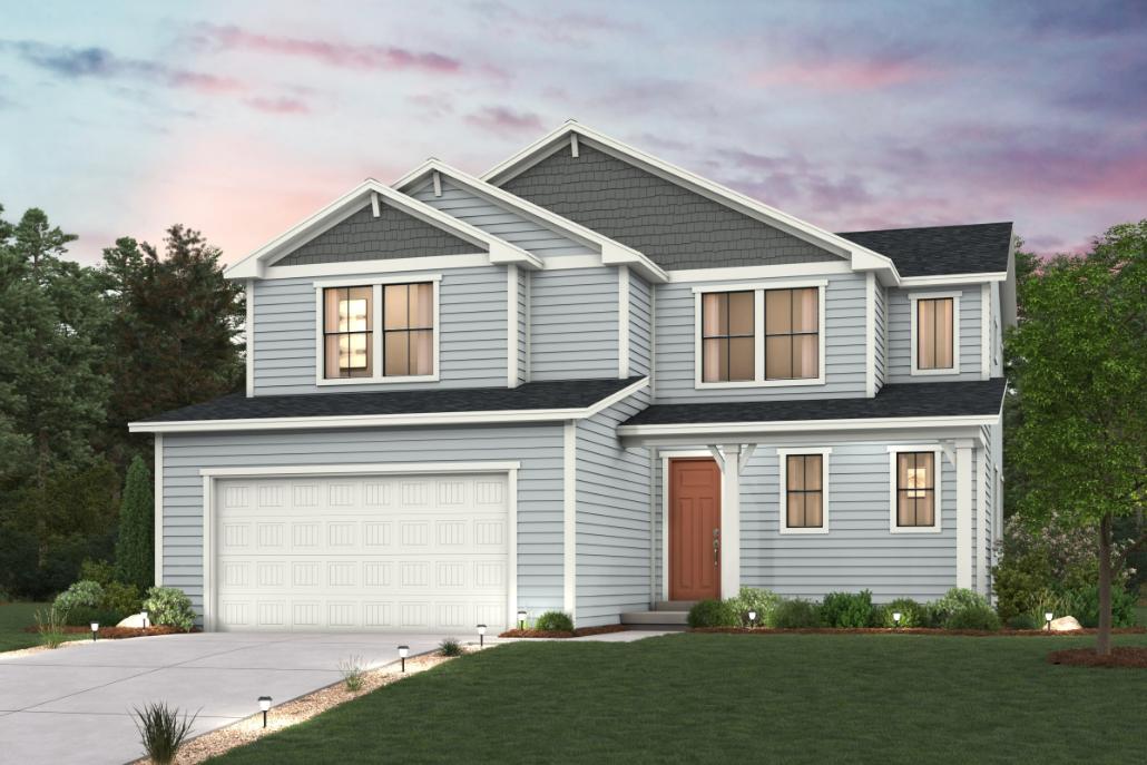 A house with a garage.