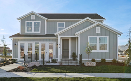 A house with a fence.