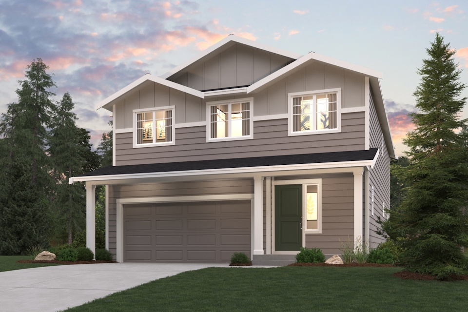 A house with a garage.