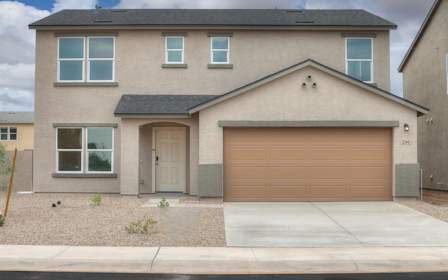 A house with a garage.