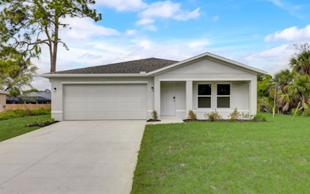 A house with a garage.