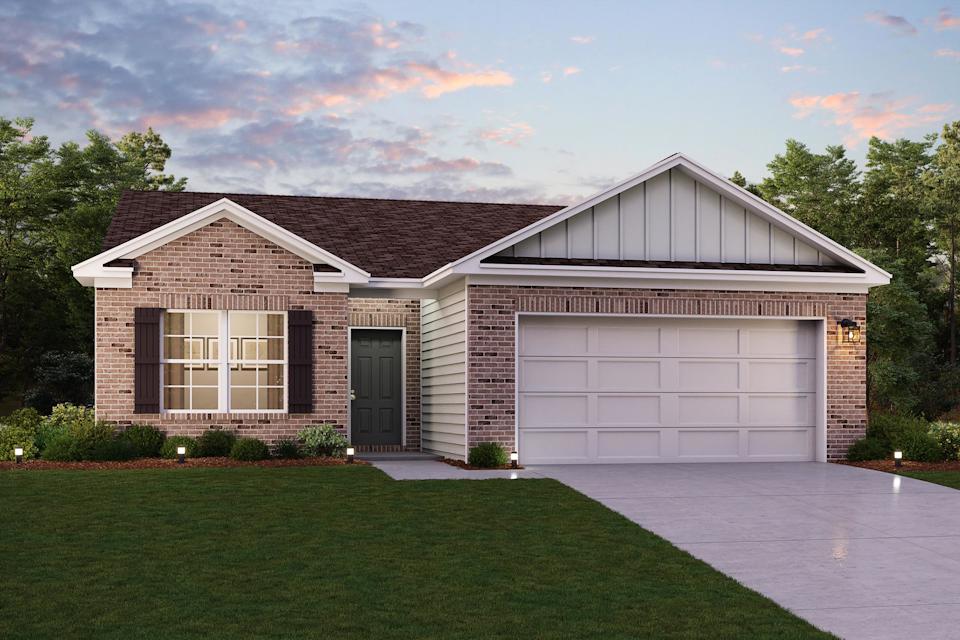 A house with a garage.