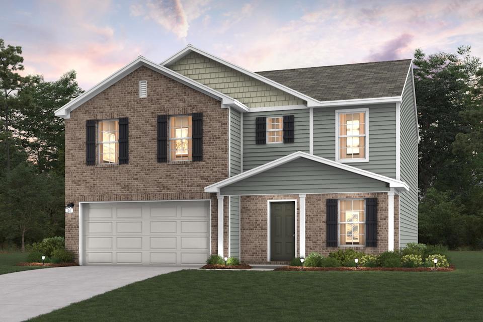 A house with a garage.